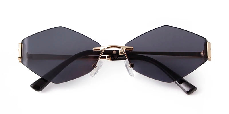 Hexagon Rimless Sunglasses