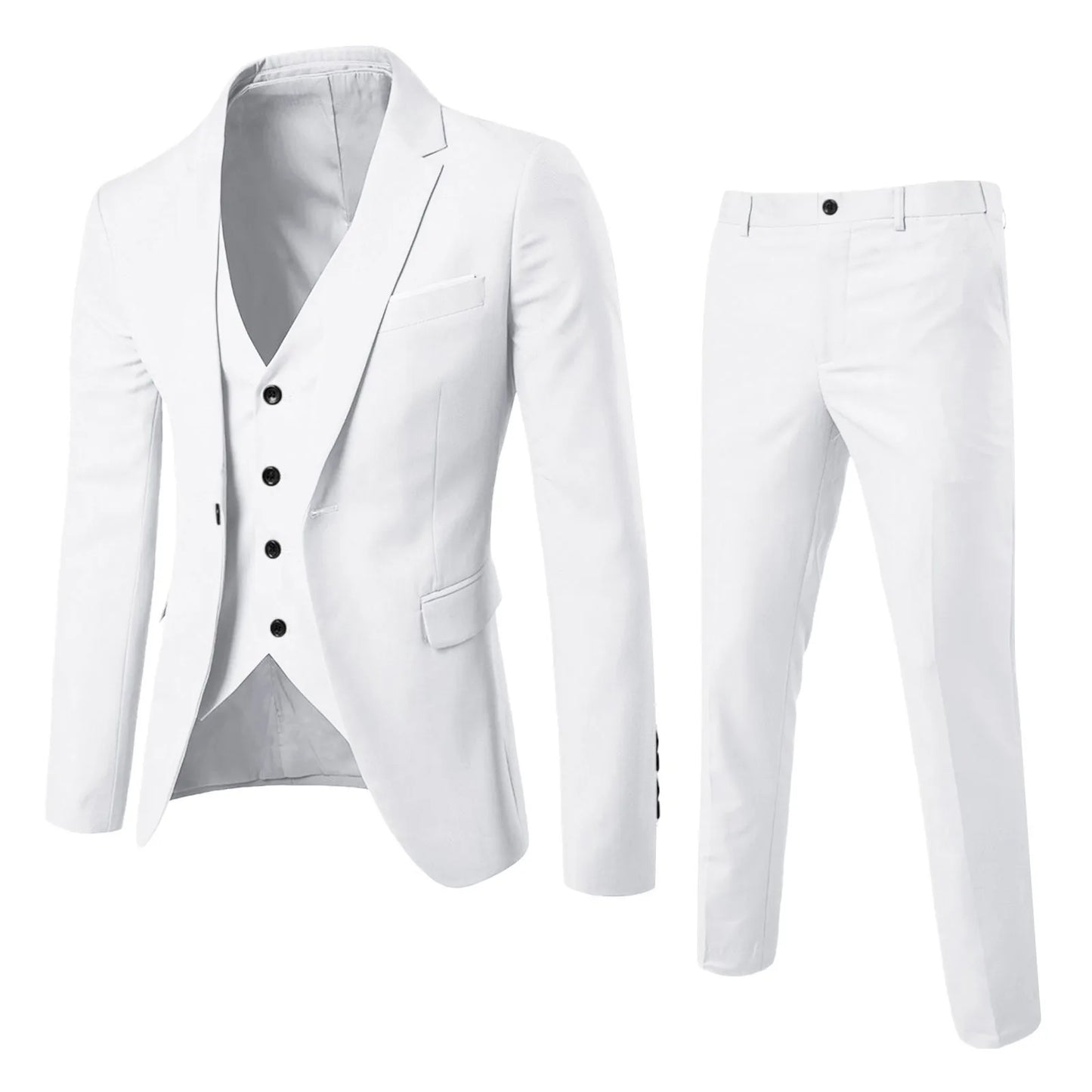 Men’s Slim 3 Piece Suit Business Wedding Party Blazers Formal Classic Jacket Vest Pants Full Coat Luxury Business 2024 Costume