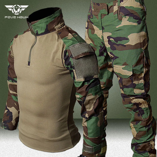 Men Camo Cargo Pants Set