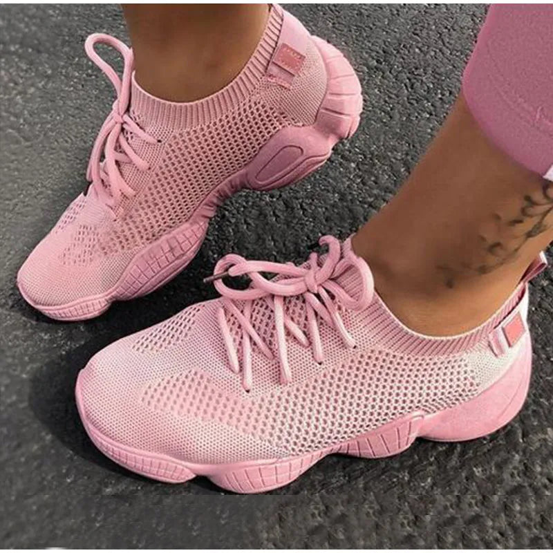 Women Fashion Sneaker for Walking Fitness Sport Shoes Chunky Breathable Casual Female Shoes Lightweight Platform Casual Shoes