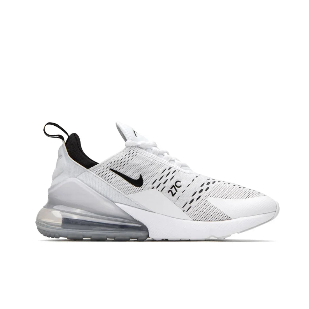 Nike White Air Max 270 Original Low Top Casual Running Shock Absorbing Anti slip Sneakers for Men and Women