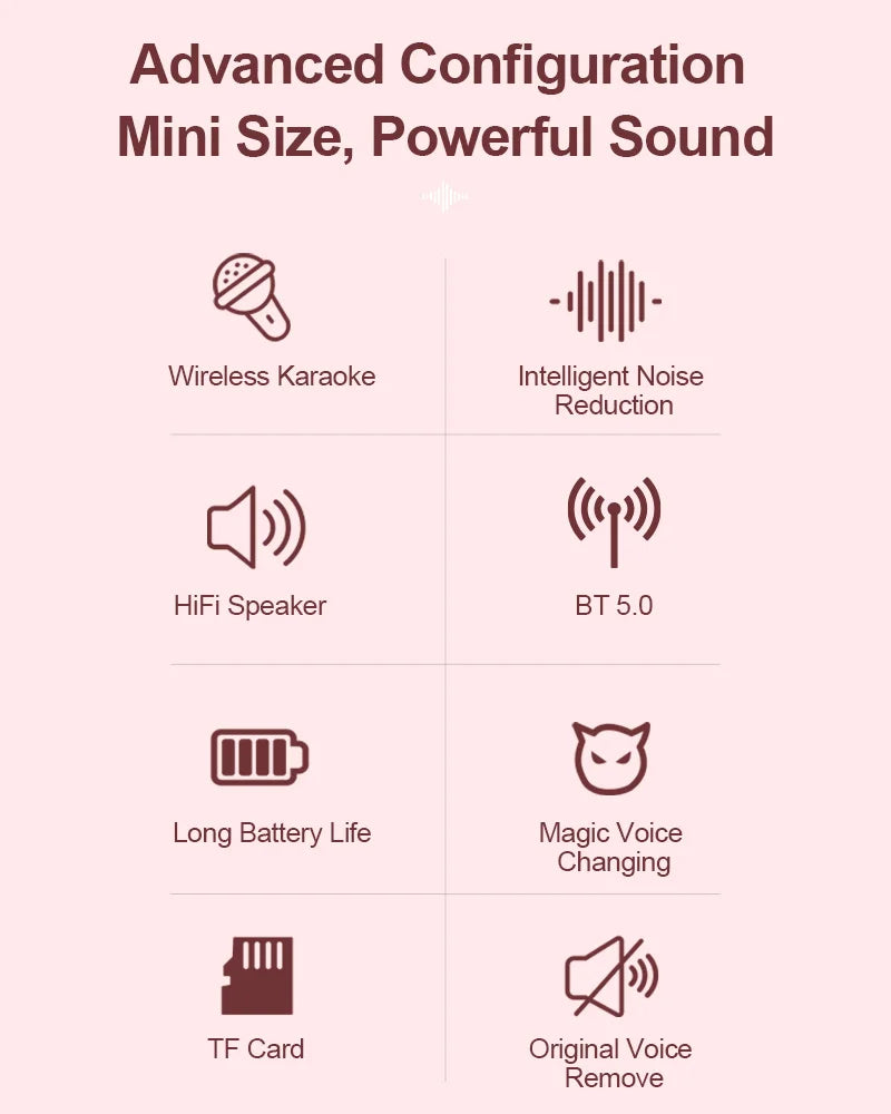 Mini Karaoke Machine Cartoon unicorn Portable Bluetooth Speaker With Microphone Singing Set for Children Family Karaoke Party