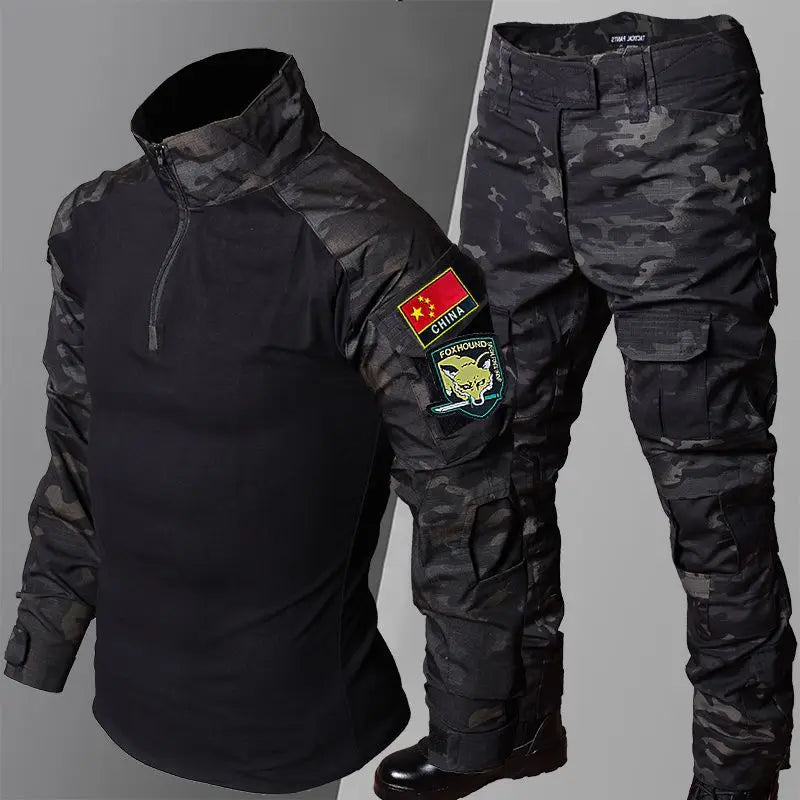 Men Camo Cargo Pants Set