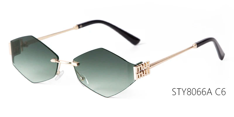 Hexagon Rimless Sunglasses