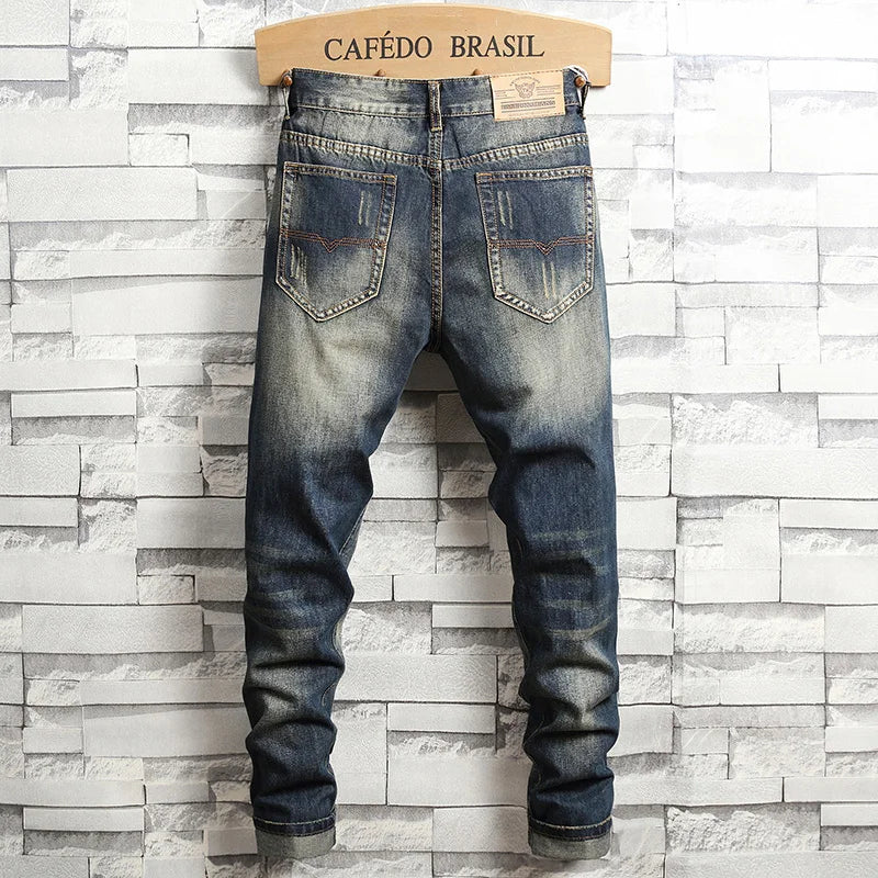 Distressed Ripped Denim Jeans