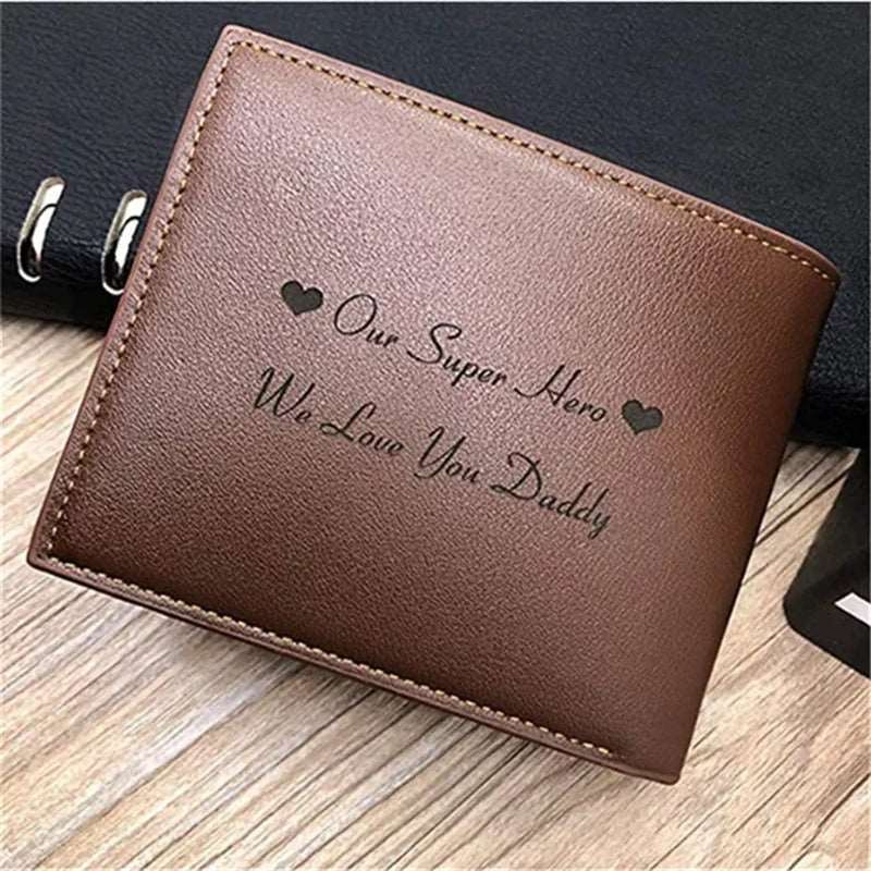 Personalized Photo Wallets Christmas Gift for Him Men Engraved Wallets Custom Photo Wallet Father'S Day Gift from Daughter