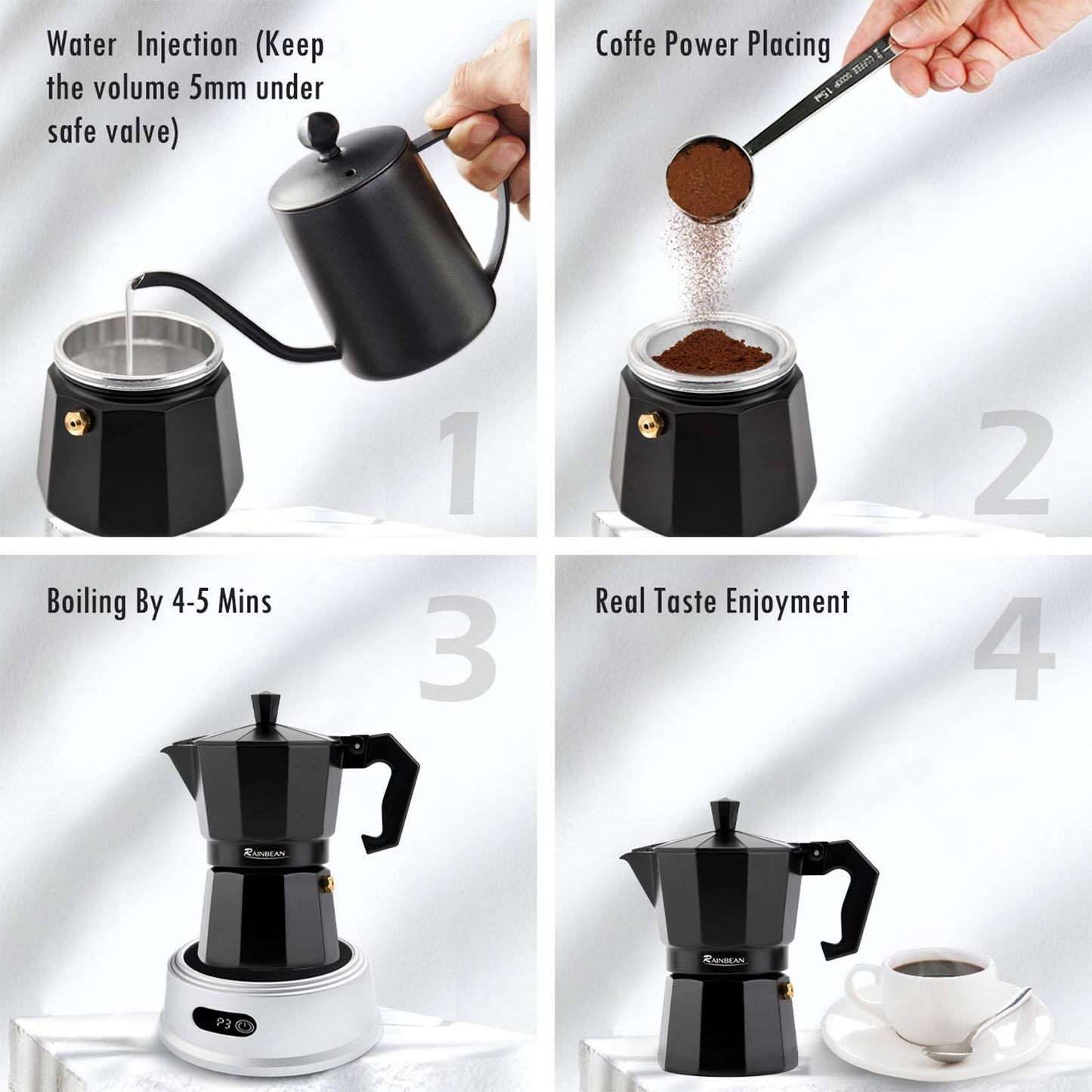 Stovetop Espresso Maker Espresso Cup Moka Pot